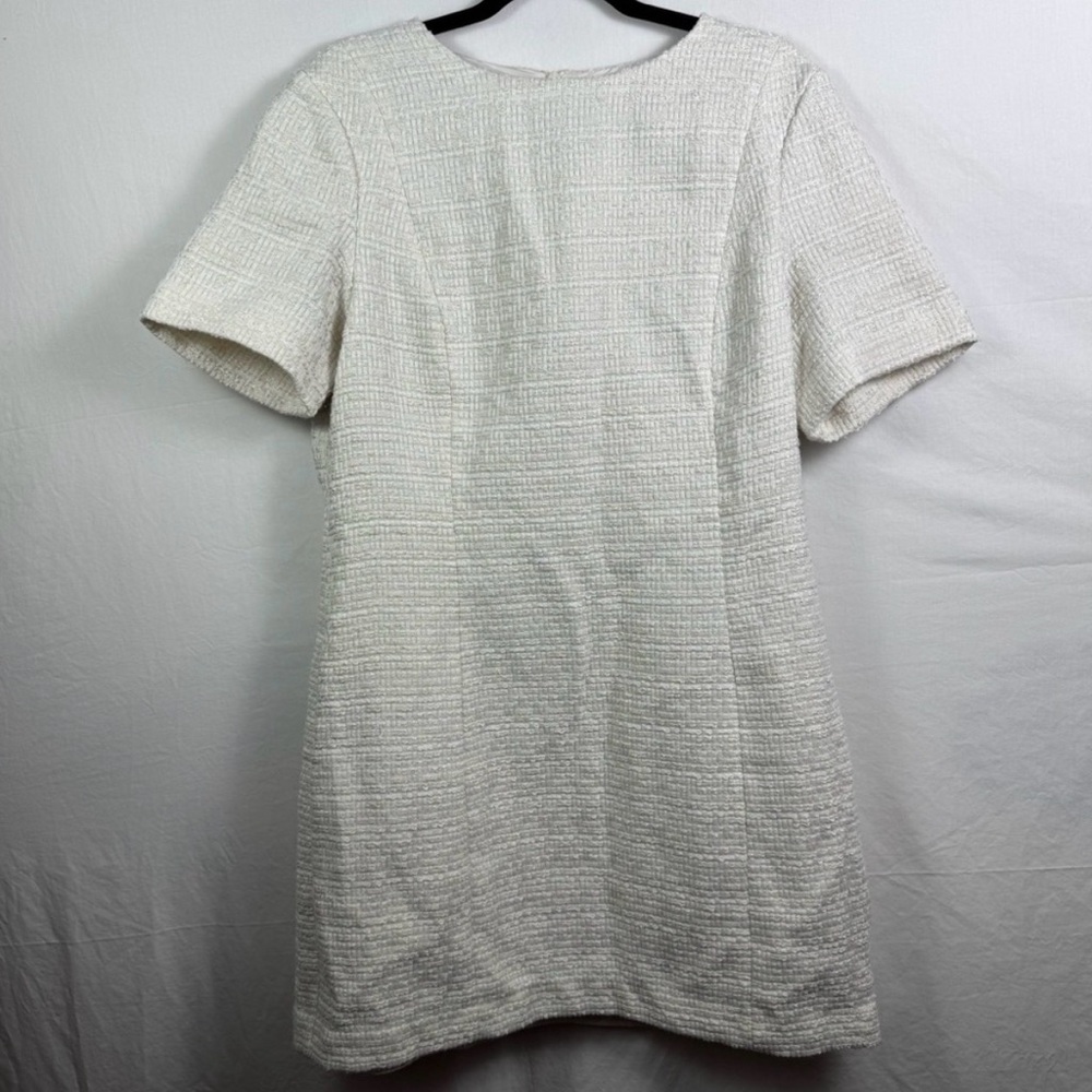 H&M Cream Short Sleeve Sheath Dress Women’s Size L
